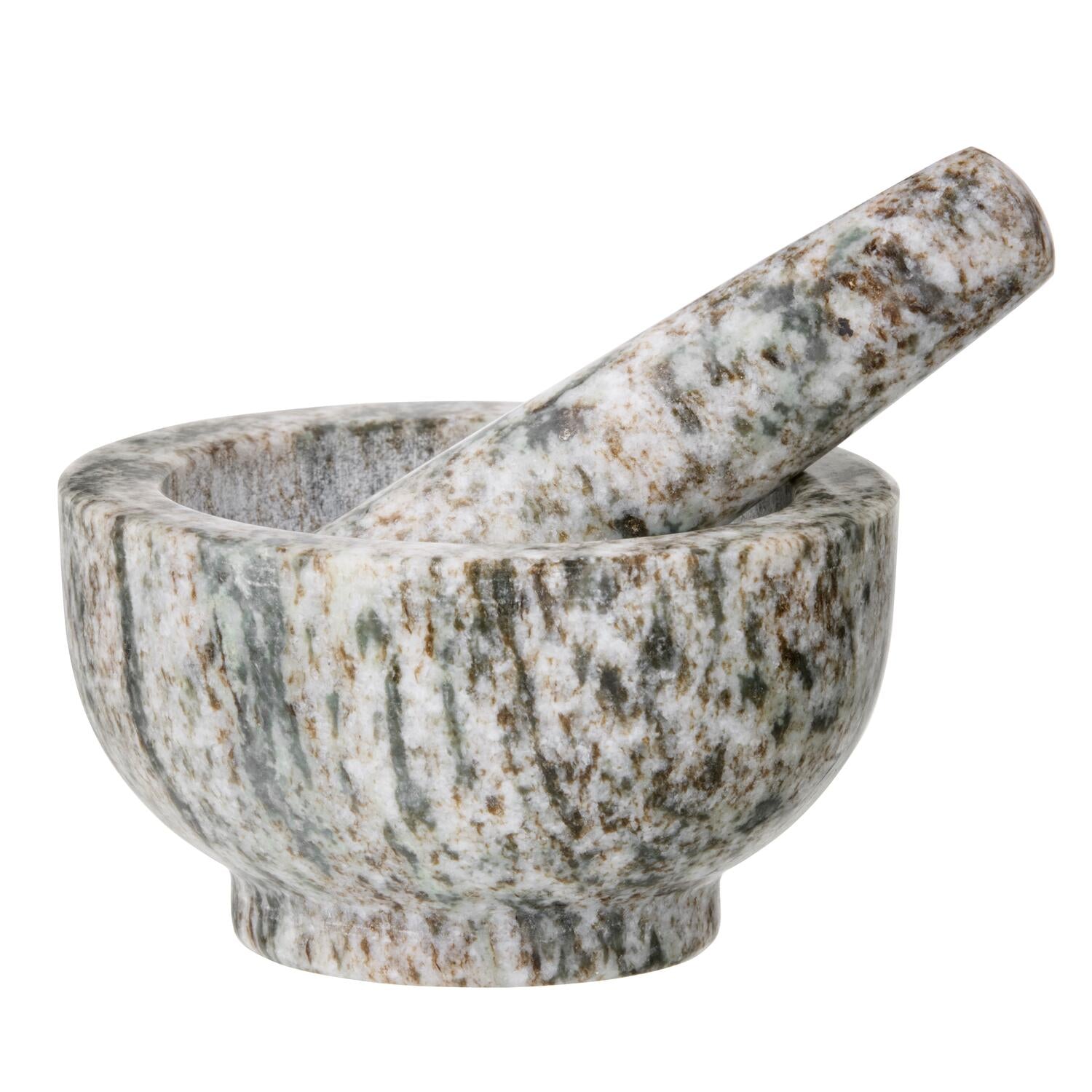 Marmor morter, beige/grøn - L11 cm